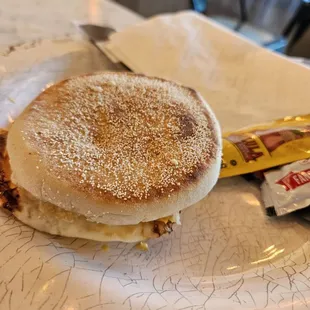 Egg and cheese sandwich