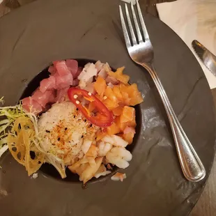 Rainbow poke. Looks smallish because of the plating but was plenty.