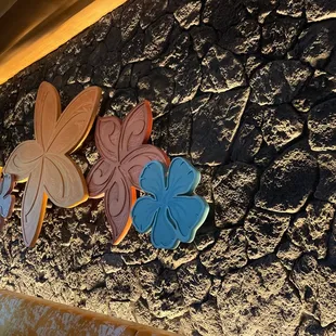 a wall with butterflies on it
