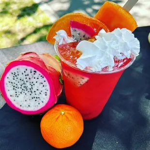 Dragons Blood Splash Tea float