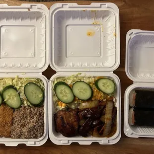 2 Items Aloha Plate, Spam Musubi