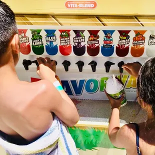 Flavor Wave (self-serve) kids loved it