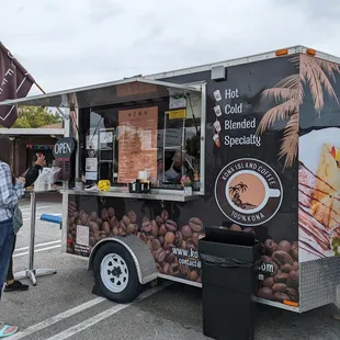 Their coffee cart/trailer