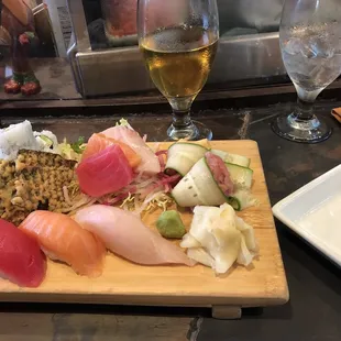 sushi, sashimi, sushi and sashimi, food