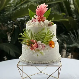 a wedding cake on a table