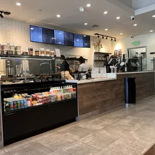 Front counter- staff making our drink orders.