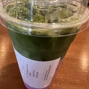 Iced Ube Matcha Latte