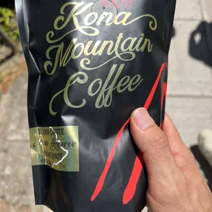 100% kona med roast whole beans