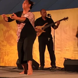 Our emcee danced the hula beautifully to Mack Santos&apos; falsetto singing