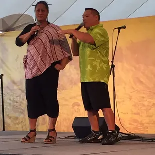 Our emcees..Hina Wong &amp; Bruddah Wade