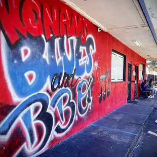 graffiti on the side of a building