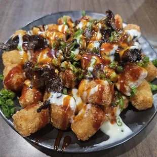 Bulgogi cheese tots