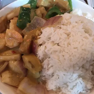 4. Curry Seafood Over Rice