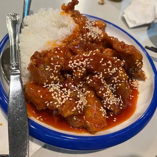Peking Pork Ribs on Rice