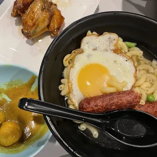 3. Sausage and Egg Noodle Soup