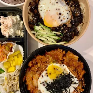 Jjajangmyeon  Pork belly kimchi stirfry