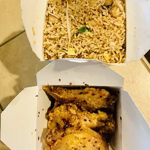 Salt &amp; pepper wings, not on the menu but you could request them. Very delicious.