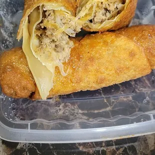 Cheesesteak egg rolls