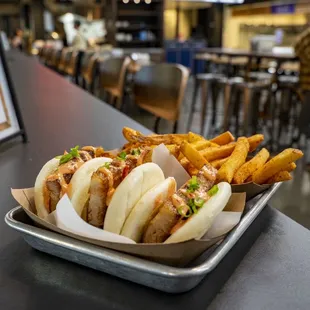 Pork Buns with fries