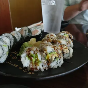 Yellowtail roll and Eel roll