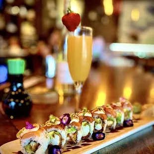 Mimosas and rolls
