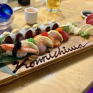 Sashimi sampler platter