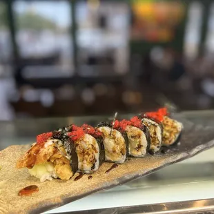 a close up of a plate of food