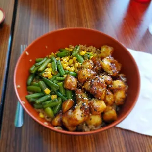Sesame chicken bowl