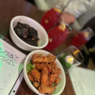 Jerk wings, Salmon Bites, Rum punch &amp; B-Cups