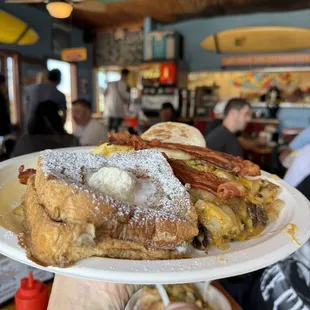 Big Breakfast 2 (French Toast) and inside of the restaurant