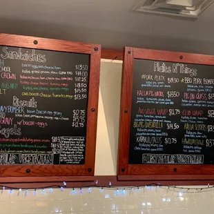 A glimpse of the their menu