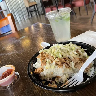Hawaiian Bowl and Lime-Fresh Squeezed Limeade