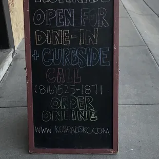 a chalk board
