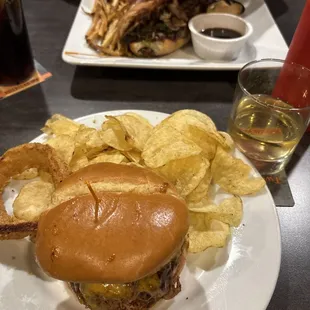 BBQ Burger for me and Downtown Dip for Paula