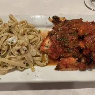 Paki fish and noodles