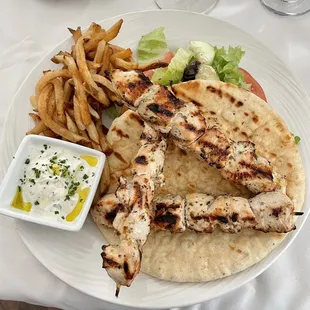 Chicken Souvlaki Plate