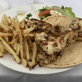 Chicken Souvlaki Plate