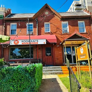 the front of the building