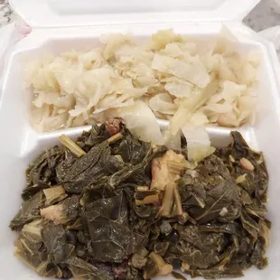 Cabbage and greens.