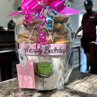 Cookies in a planter for a birthday!