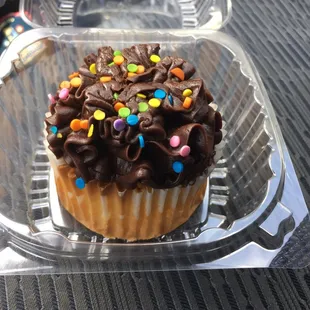 Chocolate Frosting &amp; Vanilla Cupcake