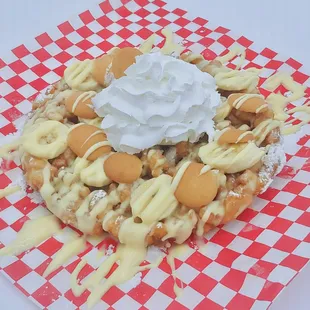 Banana Pudding Funnel Cake