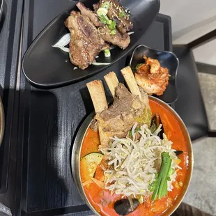 King Ribs Jjamppong, LA Galbi, and Drink