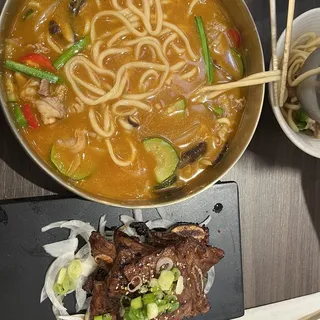 Beef Kooksoo, LA Galbi, and Drink (Best Seller)