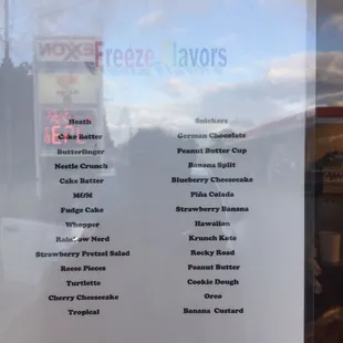 Freeze Flavors