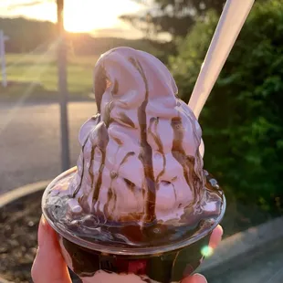 Raspberry soft serve