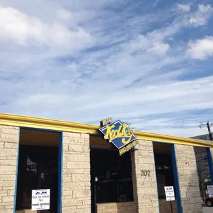 the front of the restaurant