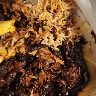 Brown stewed chicken