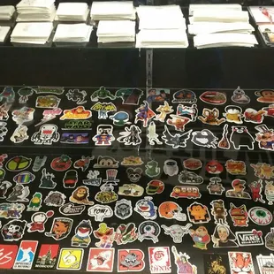 Large selection of$1 stickers.
