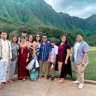 Outside after the ceremony great views!